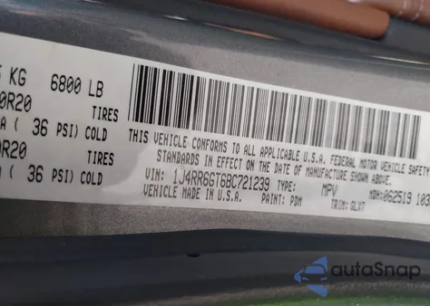 2011 Jeep Grand Cherokee Overland from USA, damaged, VIN 1J4RR6GT6BC721239